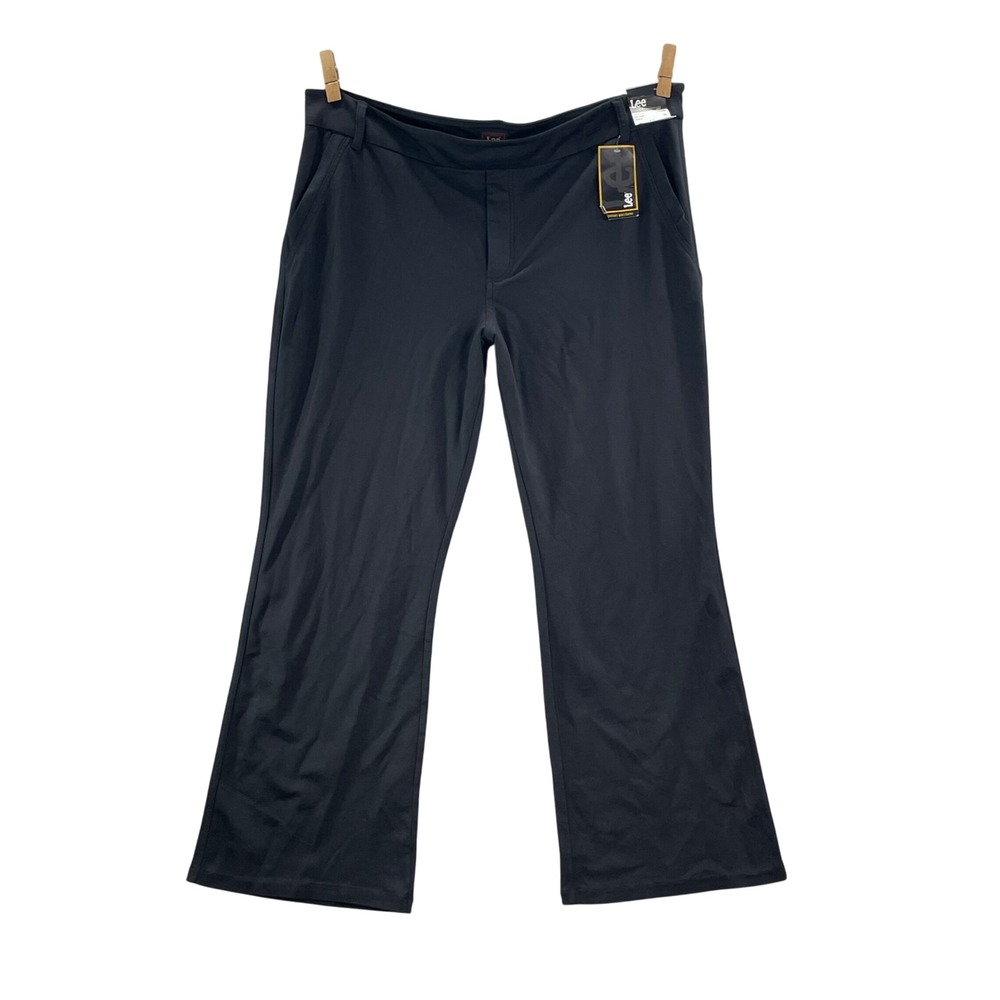 Lee‎ Bootcut Pants Women XXL Black Comfort Waistband Mid Rise Stretch Y2K